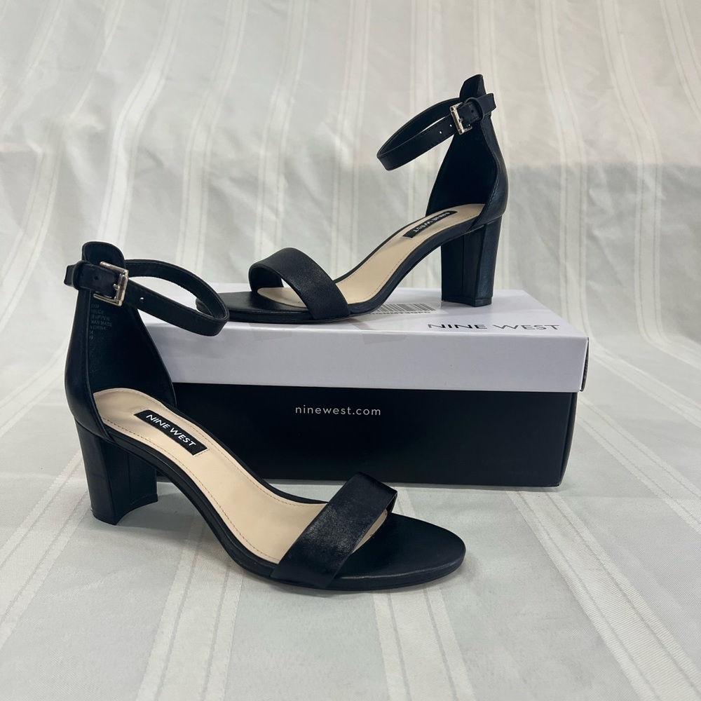 Nine West Black Sandals 6.5